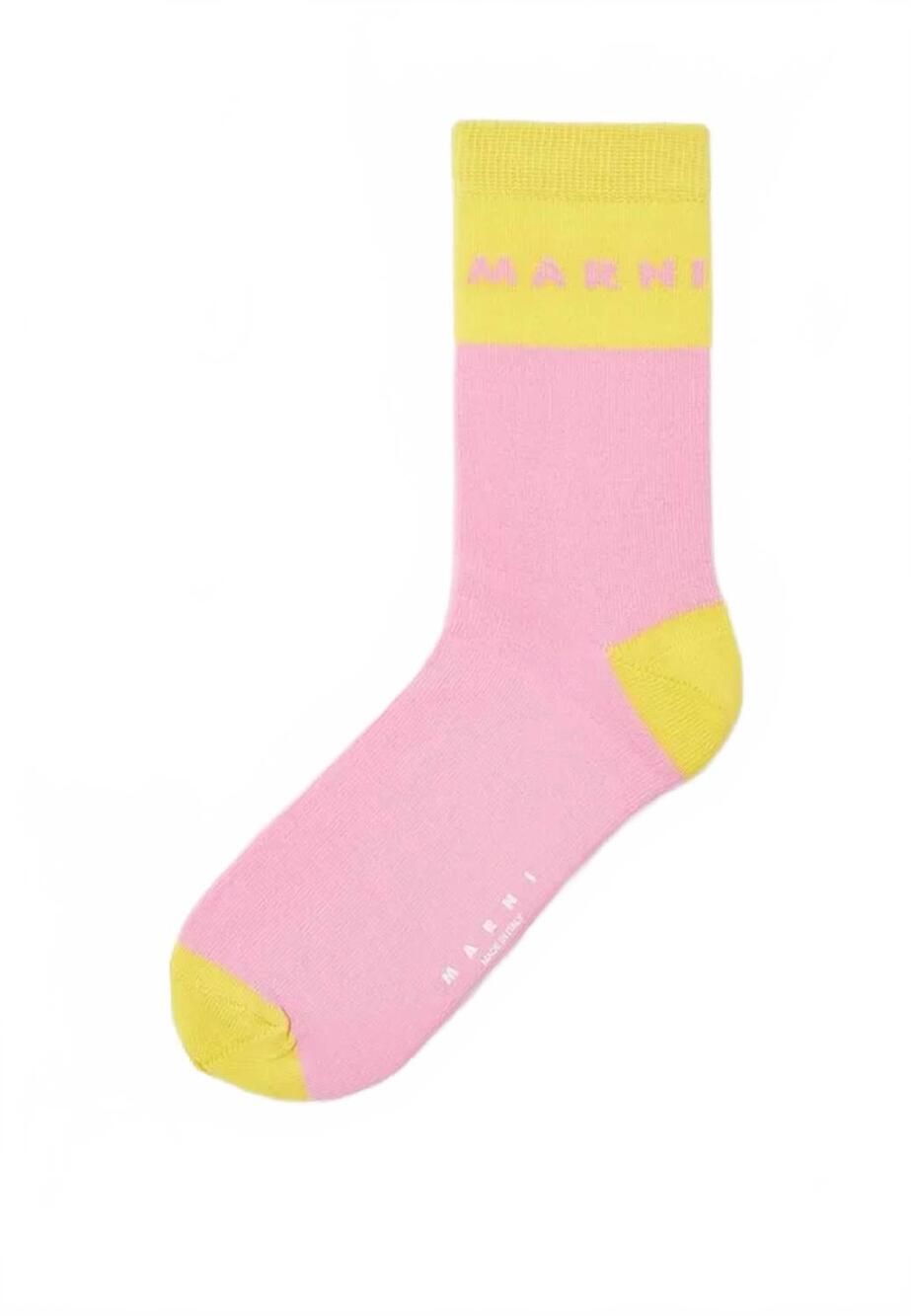 NEW MARNI kids colorblock socks in pink
